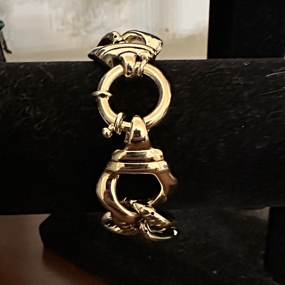 Gold Large Chain Link Bracelet